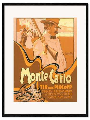 Ingelijste kunstdruk Monte Carlo (French)