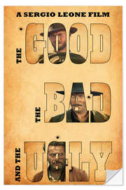 Selvklebende plakat The good, the bad and the ugly