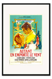 Gerahmter Kunstdruck Vom Winde verweht (französisch)