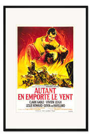 Gerahmter Kunstdruck Vom Winde verweht (französisch)