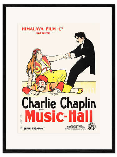 Stampa artistica con cornice A Night in the Show (Charlot a teatro)