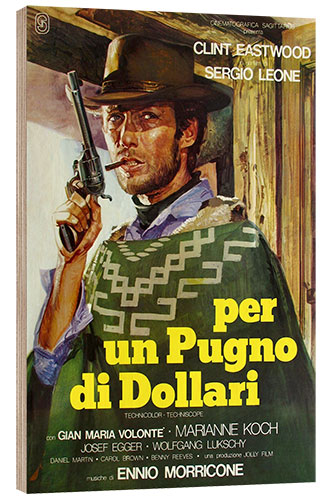 Tableau en bois Pour une poignée de dollars (italien)