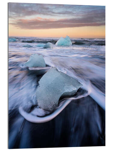 Gallery print Ice on the beach Jökulsárlón, Iceland