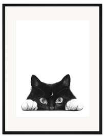 Gerahmter Kunstdruck Nachtkatze