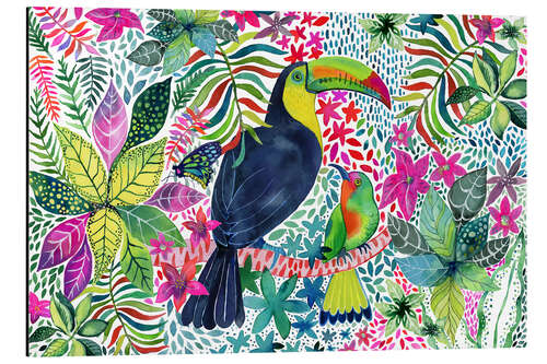 Aluminium print Toucan in the Jungle