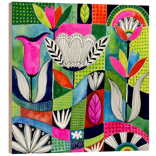 Wood print Tulip Jungle