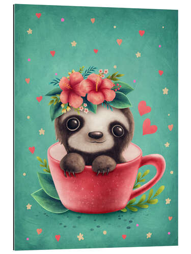 Galleriprint Sweet sloth in a cup