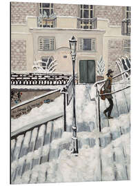 Aluminium print Montmartre Snow