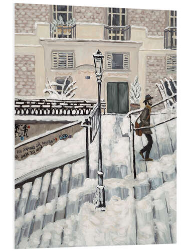 Bilde på skumplate Snø på Montmartre