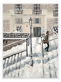 Plakat  Montmartre snow - Deborah Eve Alastra