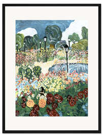 Gerahmter Kunstdruck Rosengarten