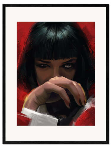 Impressão artística com moldura Mia Wallace II