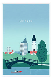 Wall print  Leipzig illustration - Katinka Reinke