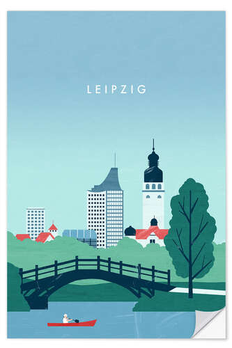 Wandsticker Leipzig Illustration