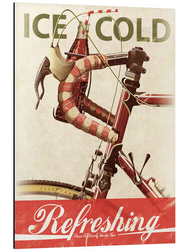 Cuadro de aluminio Bici y cola (inglés)