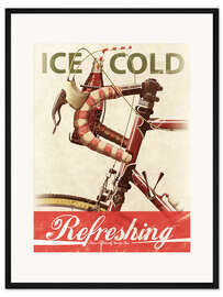 Gerahmter Kunstdruck Bikes and Cola