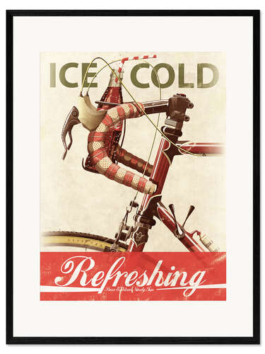 Gerahmter Kunstdruck Bikes and Cola