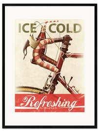 Gerahmter Kunstdruck Bikes and Cola