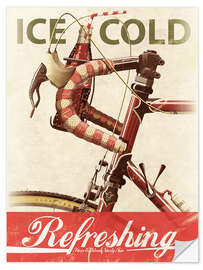 Självhäftande poster Bikes and Cola