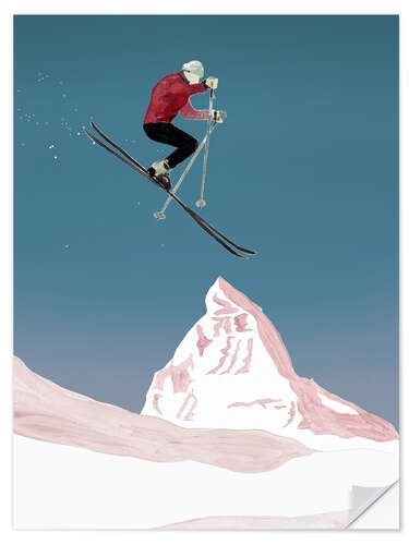 Autocolante decorativo Skier at the Jump