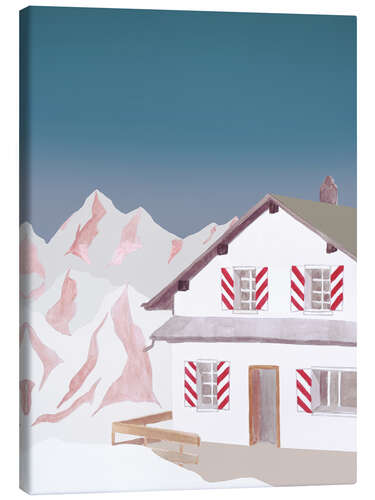 Tableau sur toile Chalet de montagne