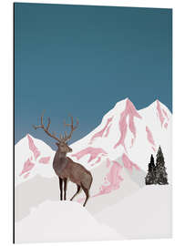 Magnettafel Hirsch im Winter