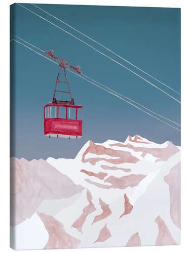 Canvas print Cable car