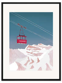 Gerahmter Kunstdruck Drahtseilbahn