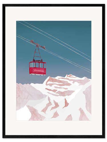 Framed art print Cable car