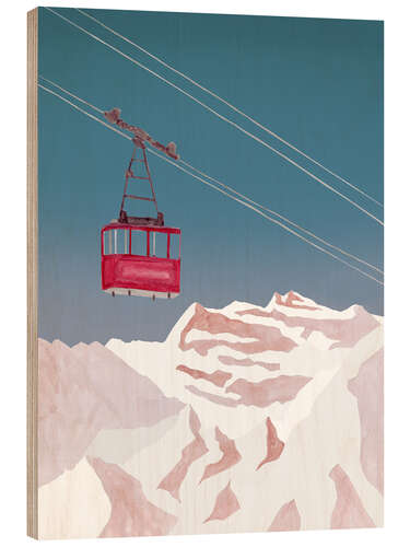 Wood print Cable car