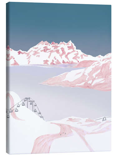 Canvas print Slopes on the mountain
