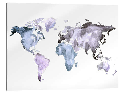 Gallery print World map in watercolor