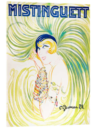 Akryylilasitaulu Mistinguett, 1925