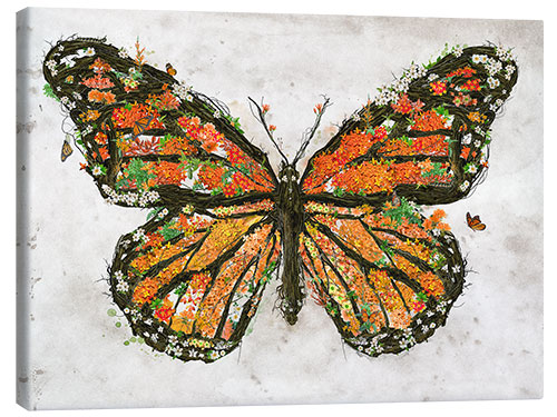 Tableau sur toile Papillon monarque