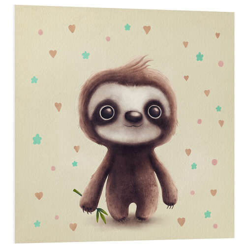 Foam board print Cute Sloth II