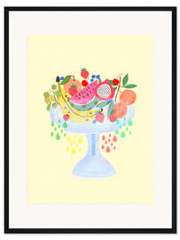 Gerahmter Kunstdruck Extravagante Obstschale