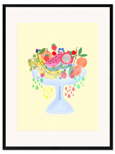 Inramat konsttryck Fancy Fruitbowl