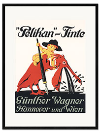 Framed art print Pelikan ink (German)