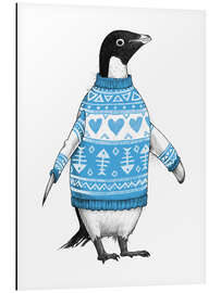 Magnettafel Pinguin im Pullover