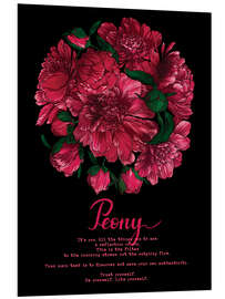 Foam board print Like yourself - peony