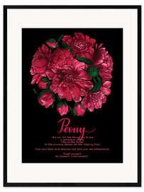 Ingelijste kunstdruk Like yourself - peony