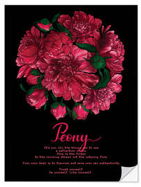 Wall sticker Like yourself - peony