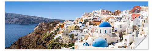 Naklejka na ścianę Seaside village Oia on Santorini, Greece