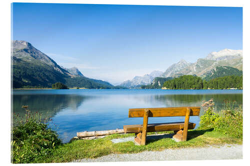 Acrylic print Lake Sils in the Engadine, Switzerland