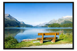 Gerahmter Kunstdruck Silsersee im Engadin, Schweiz