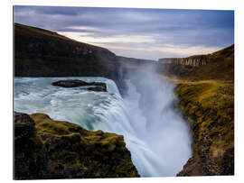 Gallery print Gullfoss waterfall at sunrise, Iceland