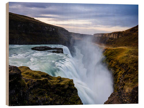 Obraz na drewnie Gullfoss waterfall at sunrise, Iceland