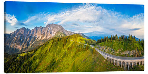 Lærredsbillede Rossfeld Panoramastrasse in Berchtesgaden