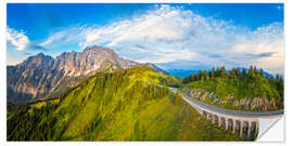 Selvklebende plakat Rossfeld Panoramastrasse in Berchtesgaden