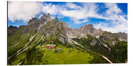 Aluminium print Large Bischofsmütze with Hofpürgelhütte in the Dachstein Mountains